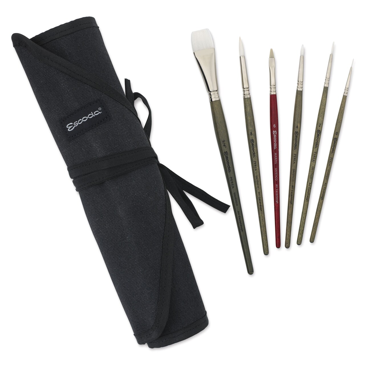 Escoda Signature Ali Cavanaugh Synthetic Brushes - Series 8625, Assorted, Set of 6, Short Handle
